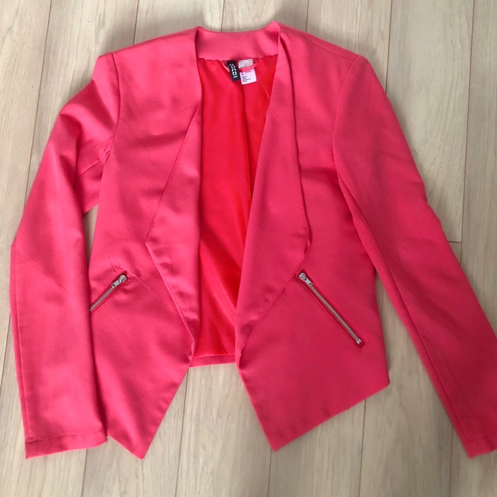 H&M Hot Pink Open Front Jacket